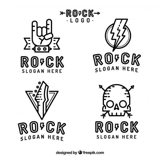 Rock Logo - Rock logos collection in flat style Vector | Free Download