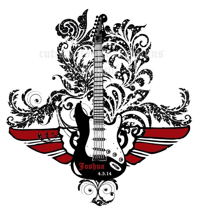 Rock Logo - Rock and Roll Guitar Bar Mitzvah Logo