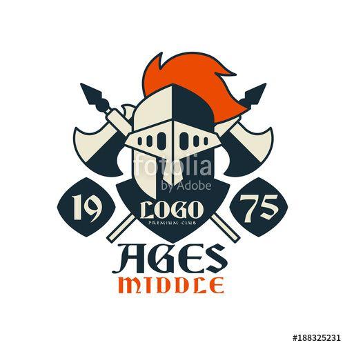 All Ages Logo - Middle ages logo design set, vintage medieval emblem since 1975 ...