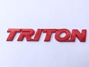 Mitsubishi Parts Logo - TRITON 3D MITSUBISHI RED LOGO BADGE EMBLEM PLATE PICKUP TRUCK CHROME ...