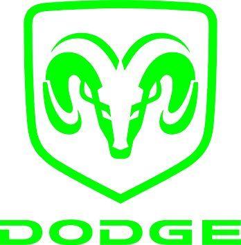 Green Horn Ram Logo - Dodge Ram Head Logo ( Lime Green): Automotive