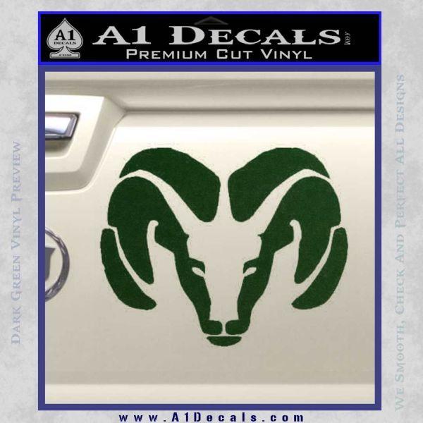 Green Horn Ram Logo - Dodge Ram Decal Sticker Head A1 Decals
