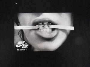 Sexy Nike Logo - NIKE - AIR FORCE 1 SEXY LIPS BITING AF1 LOGO SWOOSH BLACK LARGE T ...