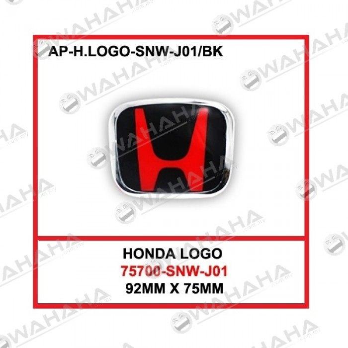 Red and Black H Logo - Honda Red Black (92mm x 75mm) Front H EMBLEM Badge Logo SNW-J01