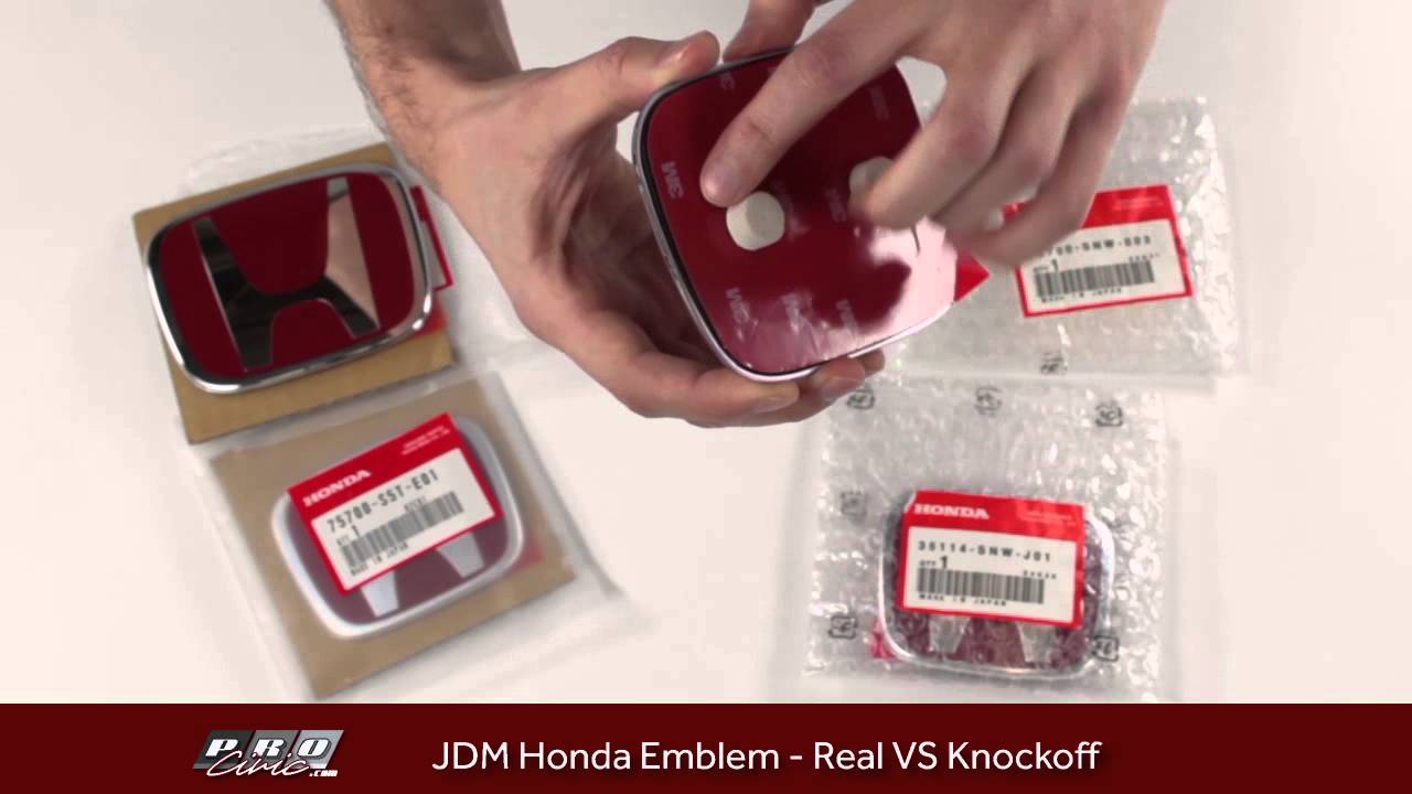 Original Red Logo - Real vs Fake / Knockoff JDM Honda Emblem Comparision - YouTube