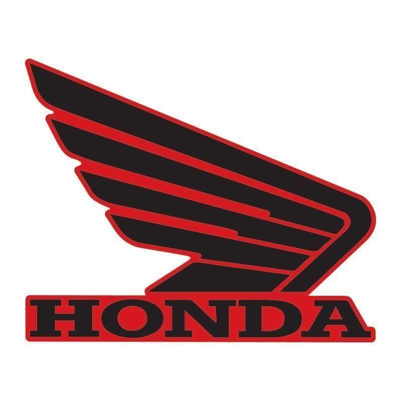 Red and Black H Logo - Honda Wing R/H Tank Sticker 107mm Red/Black Quad Bikes Wales Online