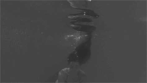 Black and Wight Mermaid Logo - Black And White Swimming GIF & Share on GIPHY