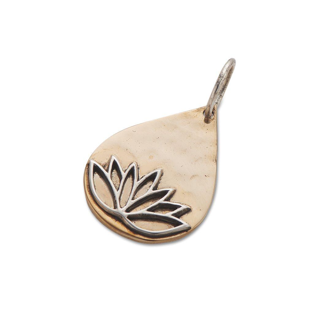 Lotus Teardrop Logo - Lotus Teardrop Charm - Strength - Inspiration - CHARMS