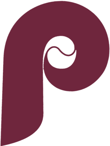 Maroon P Logo - Philadelphia Phillies Alternate Logo (1971) - A Maroon P with a ...