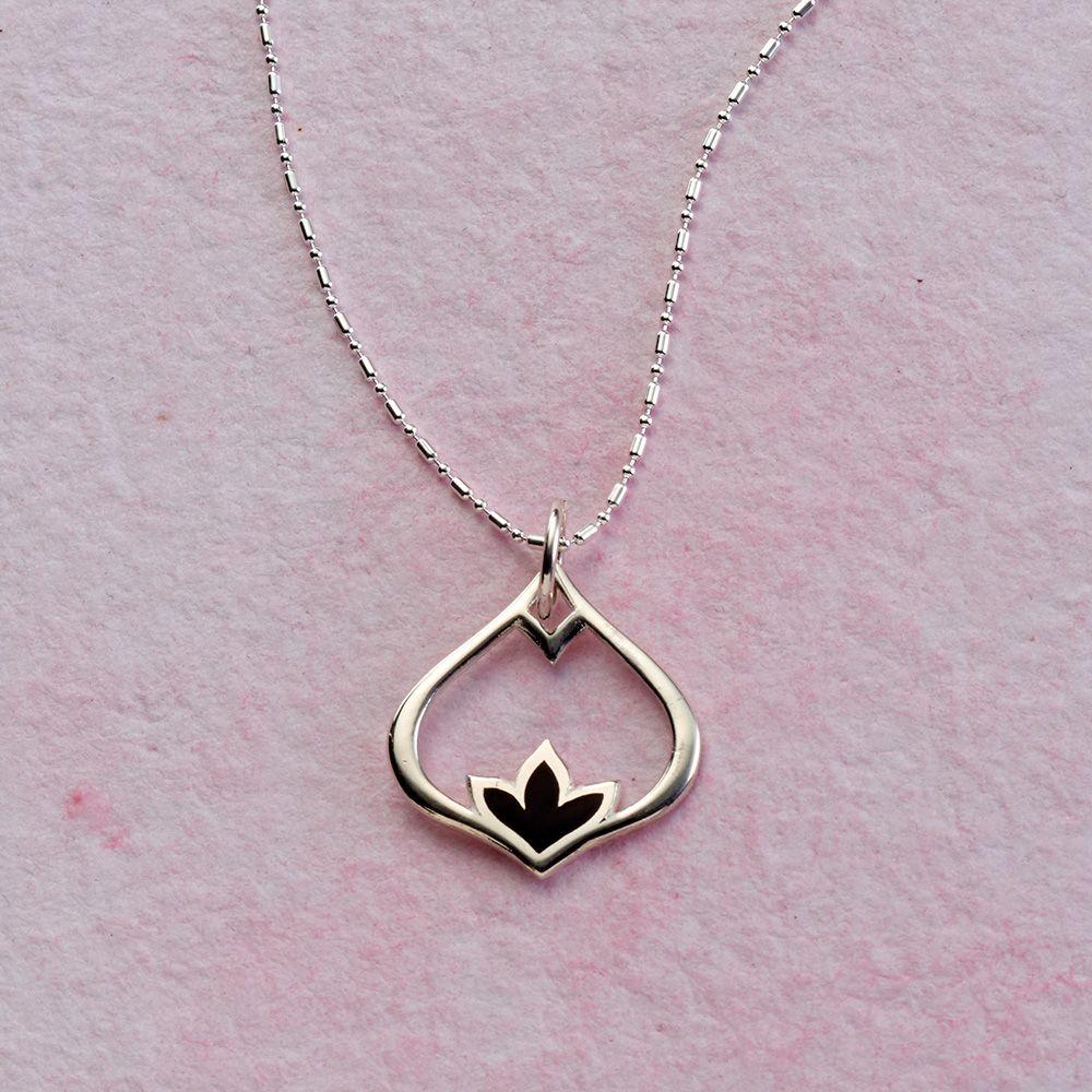 Lotus Teardrop Logo - Lotus Teardrop Necklace: DharmaCrafts