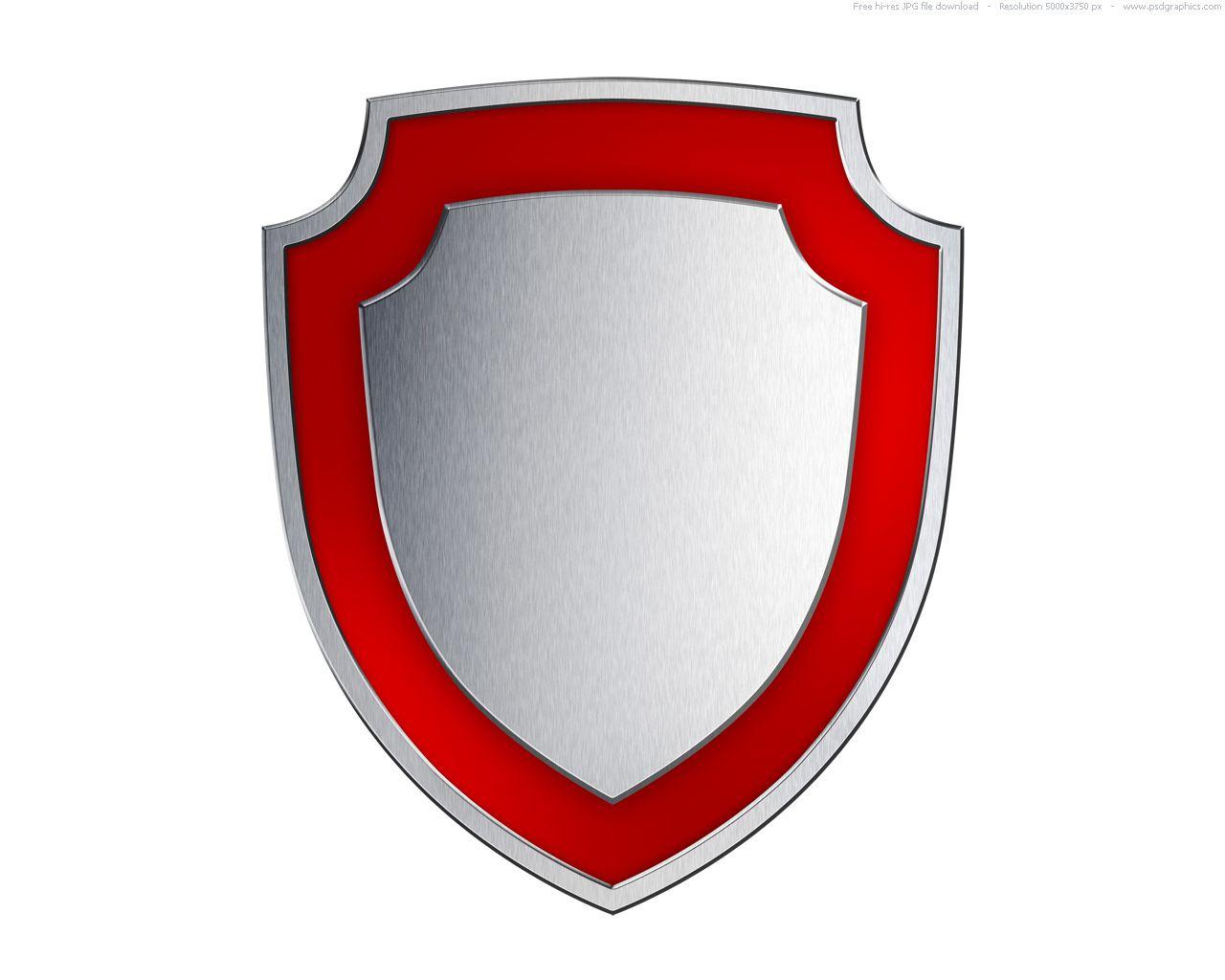 Red White Shield Logo - Gold and silver shields | PSDGraphics