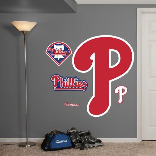 Philadelphia Phillies P Logo - MLB Philadelphia Phillies P RealBig Logo Fathead Wall Graphic—Buy Now!