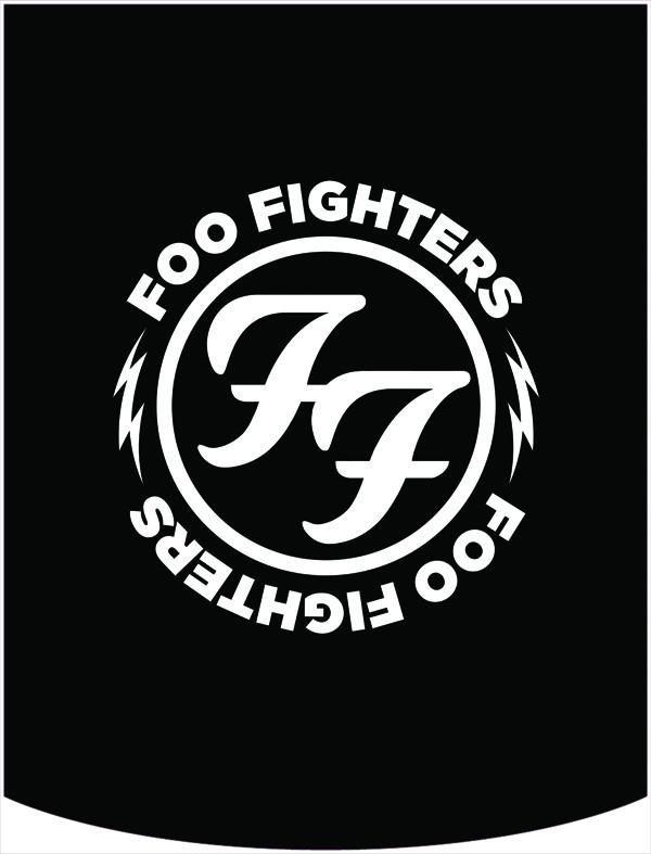 Foo Fighters Black and White Logo - Foo Fighters Circle Logo Backpack with Interchangeable Face - BOLDFACE