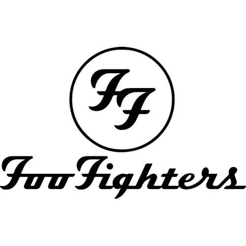 Foo Fighters Black and White Logo - Foo Fighters Band Decal FIGHTERS BAND LOGO