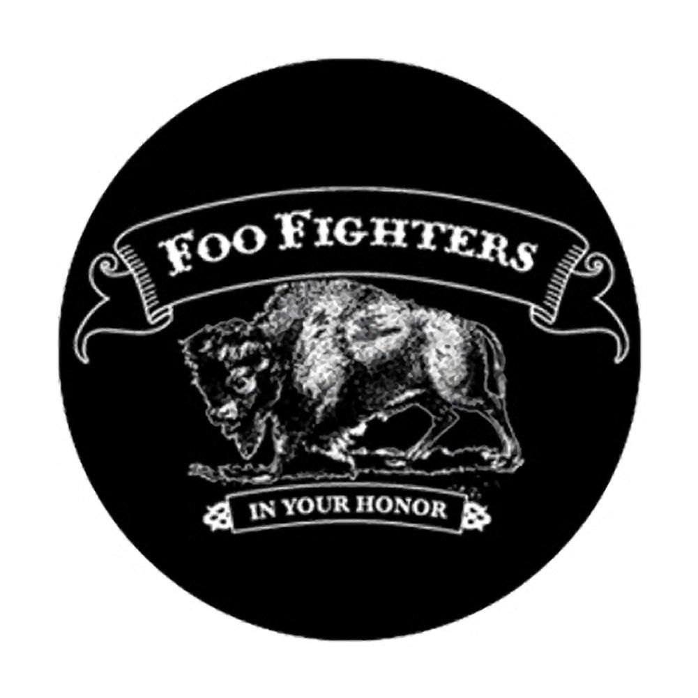 Foo Fighters Black and White Logo - Foo Fighters Buffalo Button