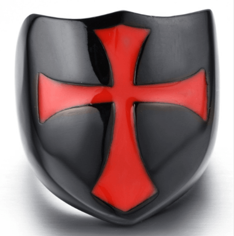 Gold Black and Red Shield Logo - Knights Templar Silver Gold Black Crusader Shield Medieval Armor Red