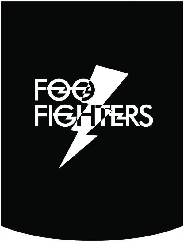 Foo Fighters Black and White Logo - Foo Fighters Lightning Bolt Backpack with Interchangeable Face ...