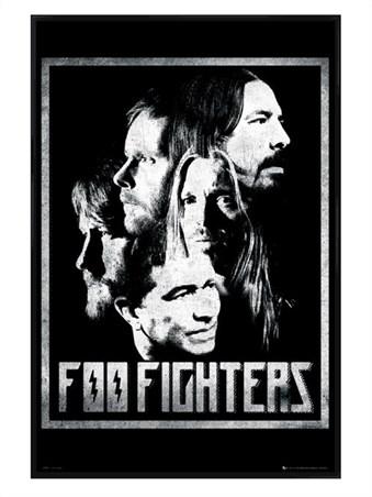 Foo Fighters Black and White Logo - Gloss Black Framed Wasting Light Album Art, The Foo Fighters Framed ...