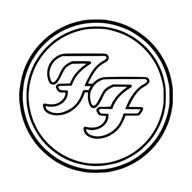 Foo Fighters Black and White Logo - Foo Fighters Logo Vinyl Decal Sticker