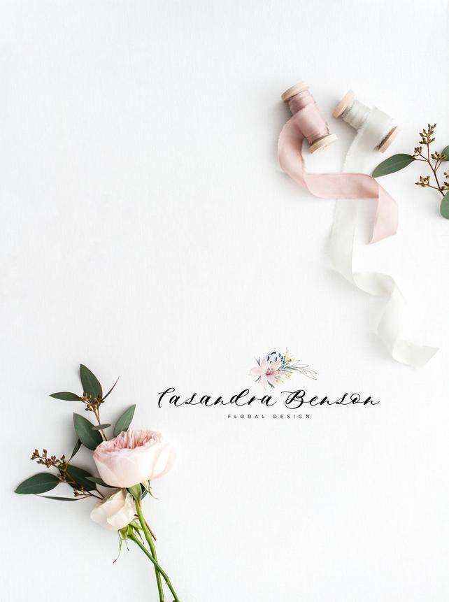 Christian Flower Logo - premade logo design · sweet lily · floral arrangement · calligraphy ...