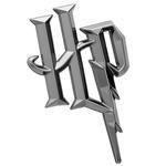 Harry Potter HP Logo - Harry Potter HP Logo Premium 3D Black Chrome Car Fan Emblem