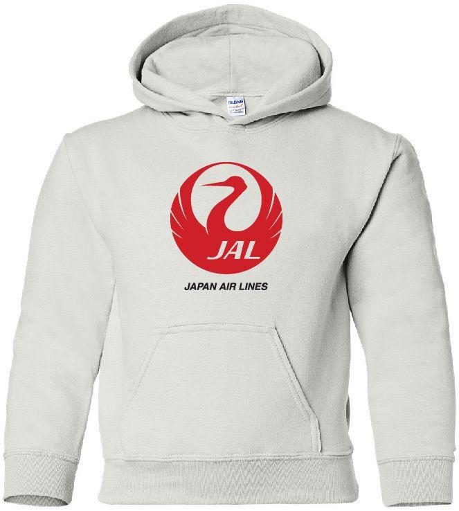 Japan Air Logo - Japan Airlines Retro Logo Japanese Airline Hoody