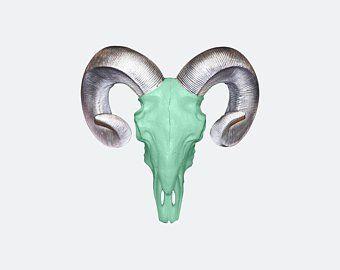 Green Horn Ram Logo - Cool rams horn | Etsy