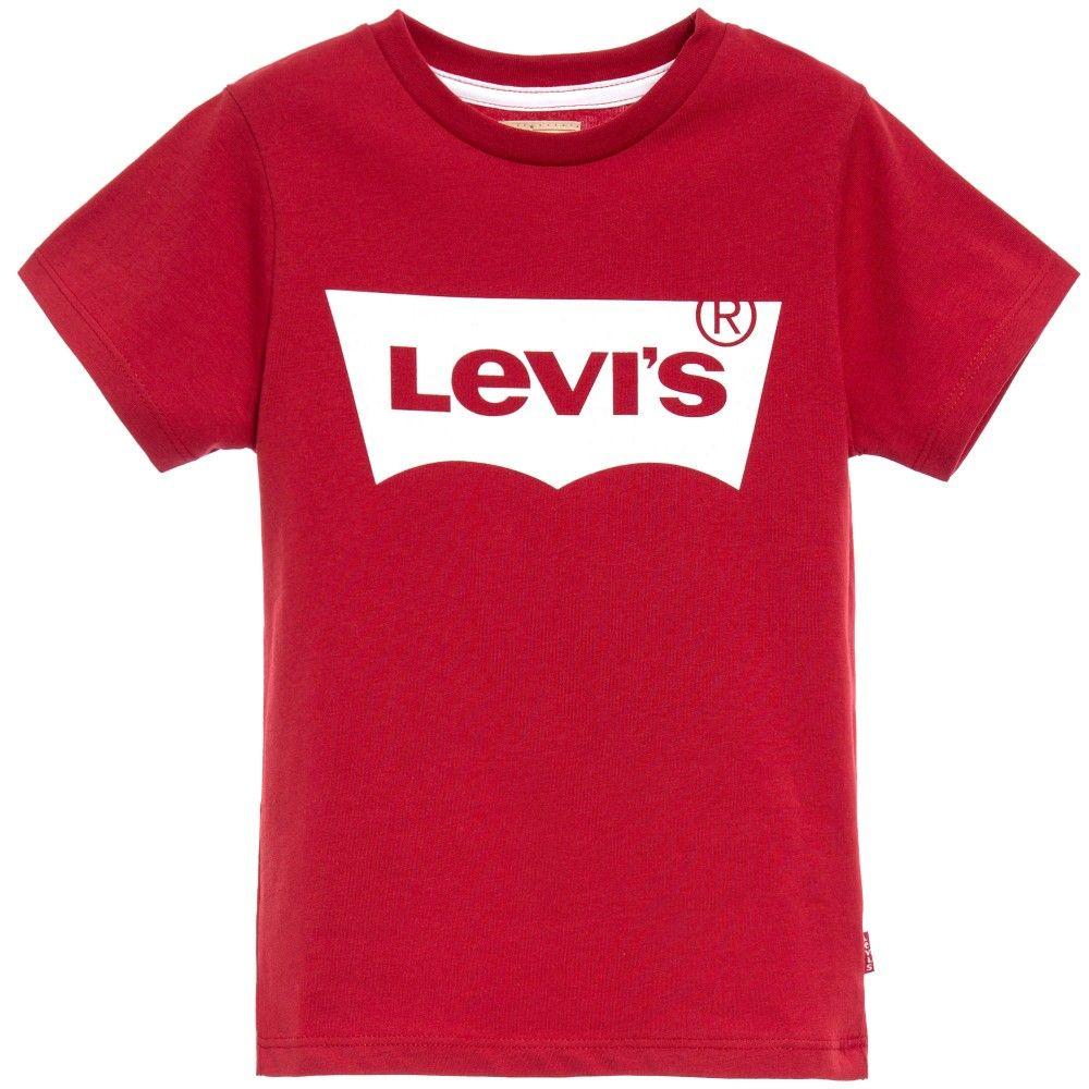 Red and White Round Logo - Levi's - Boys Red & White Logo T-Shirt | Childrensalon