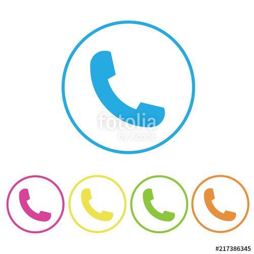 Green and White Telephone Logo - Green phone icon with speech symbol frame in trendy flat style