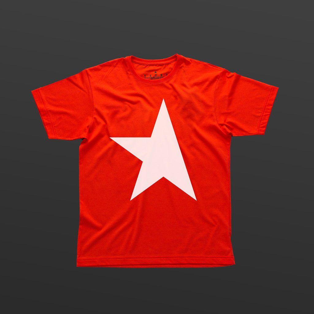 Red Orange Star Logo - First T-shirt red/white TITOS star logo – Titos
