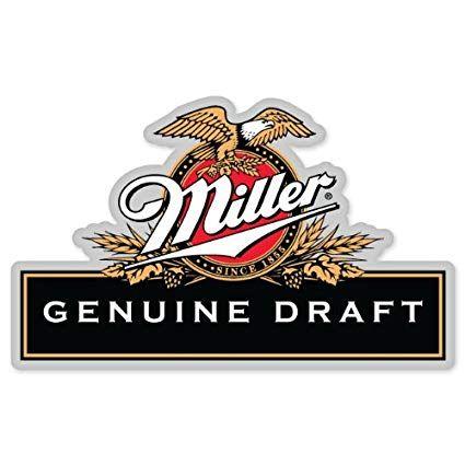 Draft Beer Logo - Amazon.com: Miller Genuine Draft Beer logo vinyl sign sticker decal ...