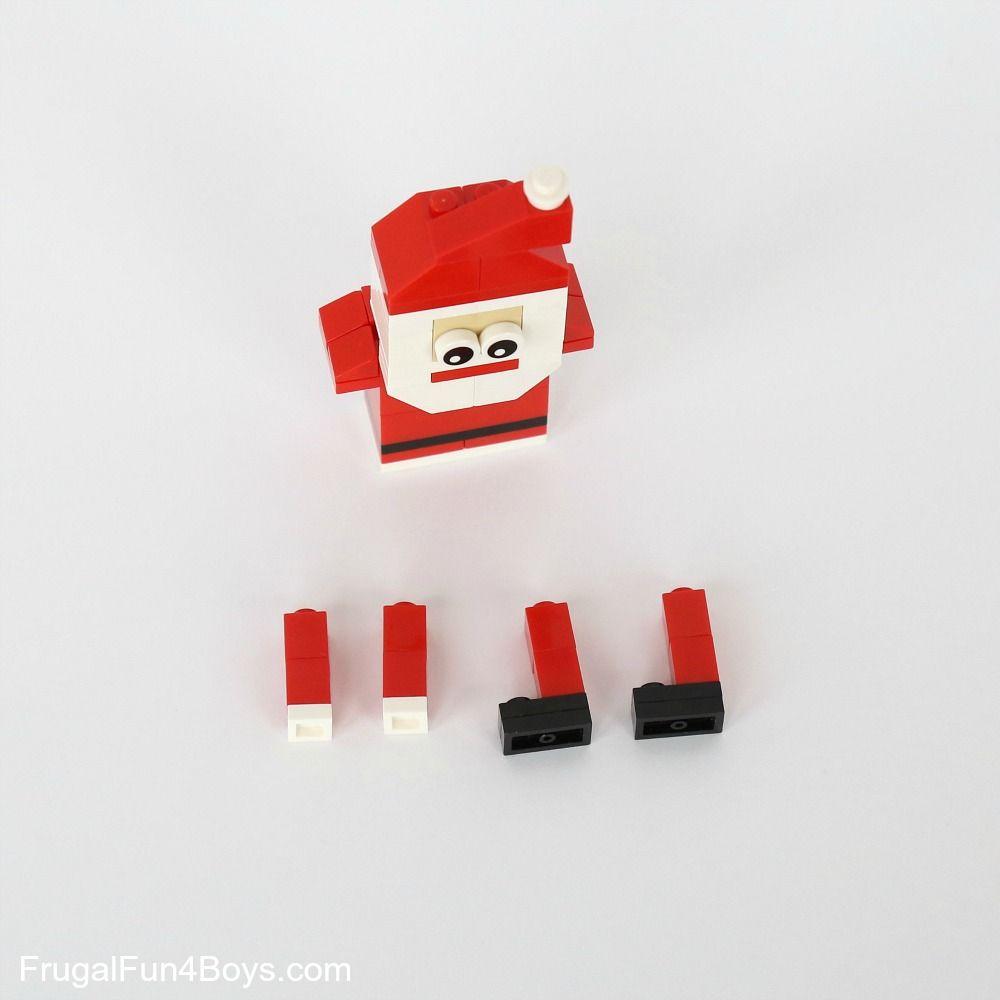 Two Red X's Attached Logo - How to Build a LEGO Santa and Stocking Ornaments