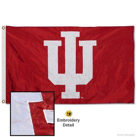 Two Red X's Attached Logo - IU Hoosiers 3' x 5' Nylon Embroidered Flag - Walmart.com