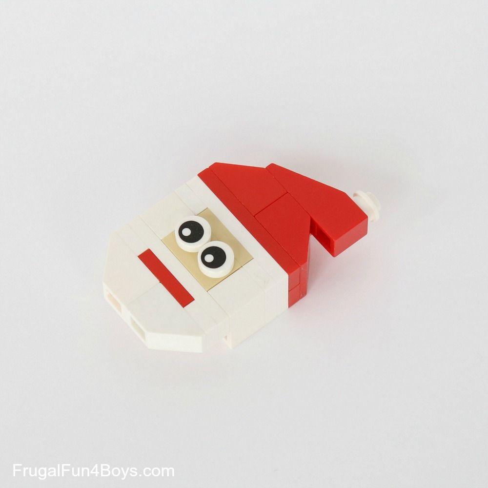 Two Red X's Attached Logo - How to Build a LEGO Santa and Stocking Ornaments - Frugal Fun For ...