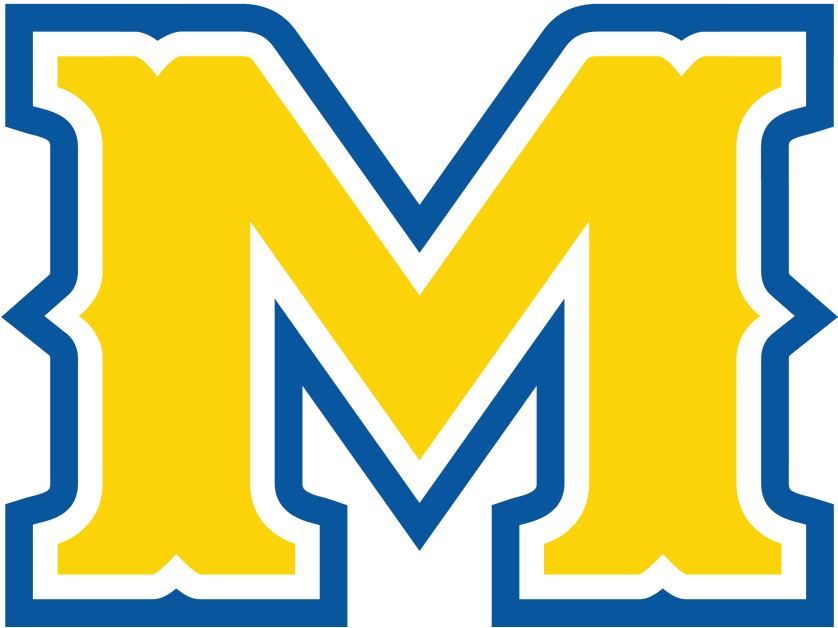 Yellow and Blue M Logo - Yellow m college Logos