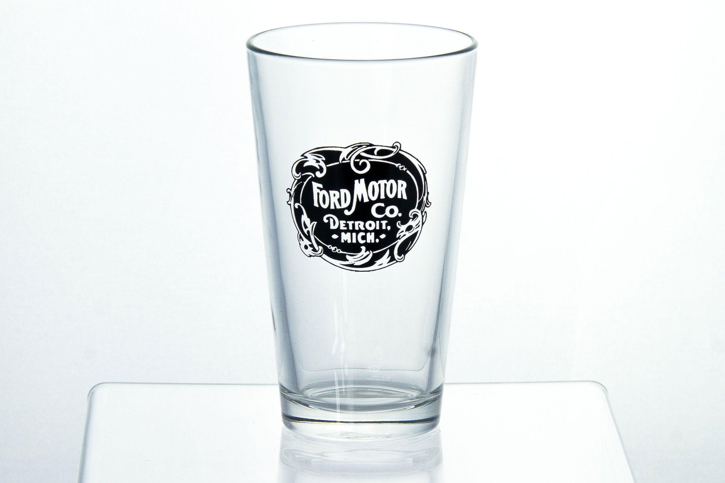 Ford Motor Company Logo - Ford Motor Company Vintage Logo Pint Glass | Ford Piquette Avenue Plant