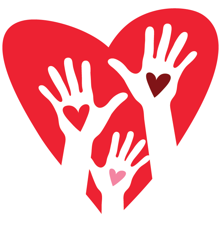 Red Hand Logo - Free Logo Creator Make - Heart Hands Logo Design