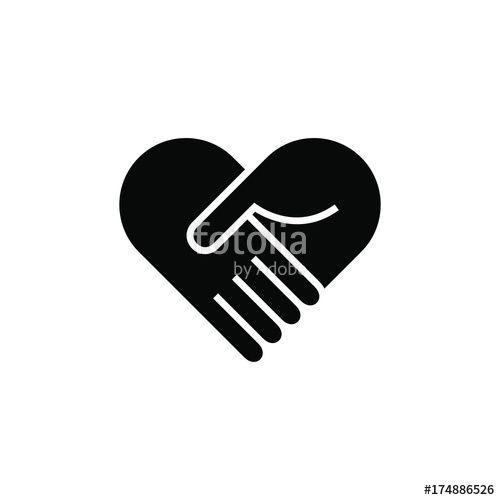 Heart with Hands Logo - Collaboration Teamwork Care Heart Hands Icon Logo Stock image