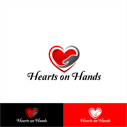 Heart with Hands Logo - logo for Hearts on Hands. Logo design contest