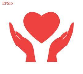 Heart with Hands Logo - Holding Hands stock photos and royalty-free images, vectors and ...