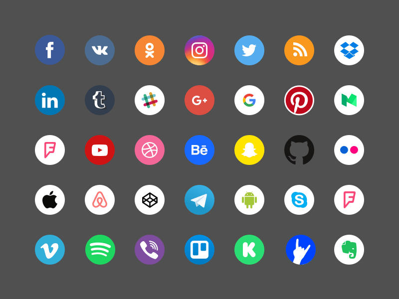 Social Media Apps 2017 Logo - Social Icons Sketch freebie - Download free resource for Sketch ...