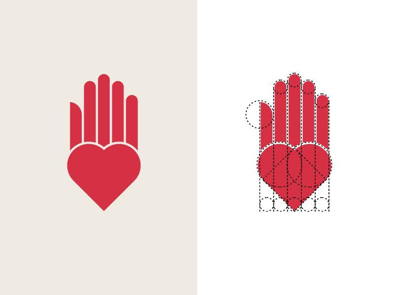 Red Heart Hands Logo - Heart Hand Logo + Construction by Mateusz Urbańczyk | Dribbble ...