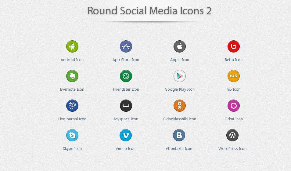 Circle Social Media App Logo - High Quality Free Social Media Icon Sets