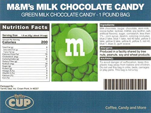 Blue and Yellow M Logo - Amazon.com : Green Milk Chocolate M&M's Candy (1 Pound Bag ...