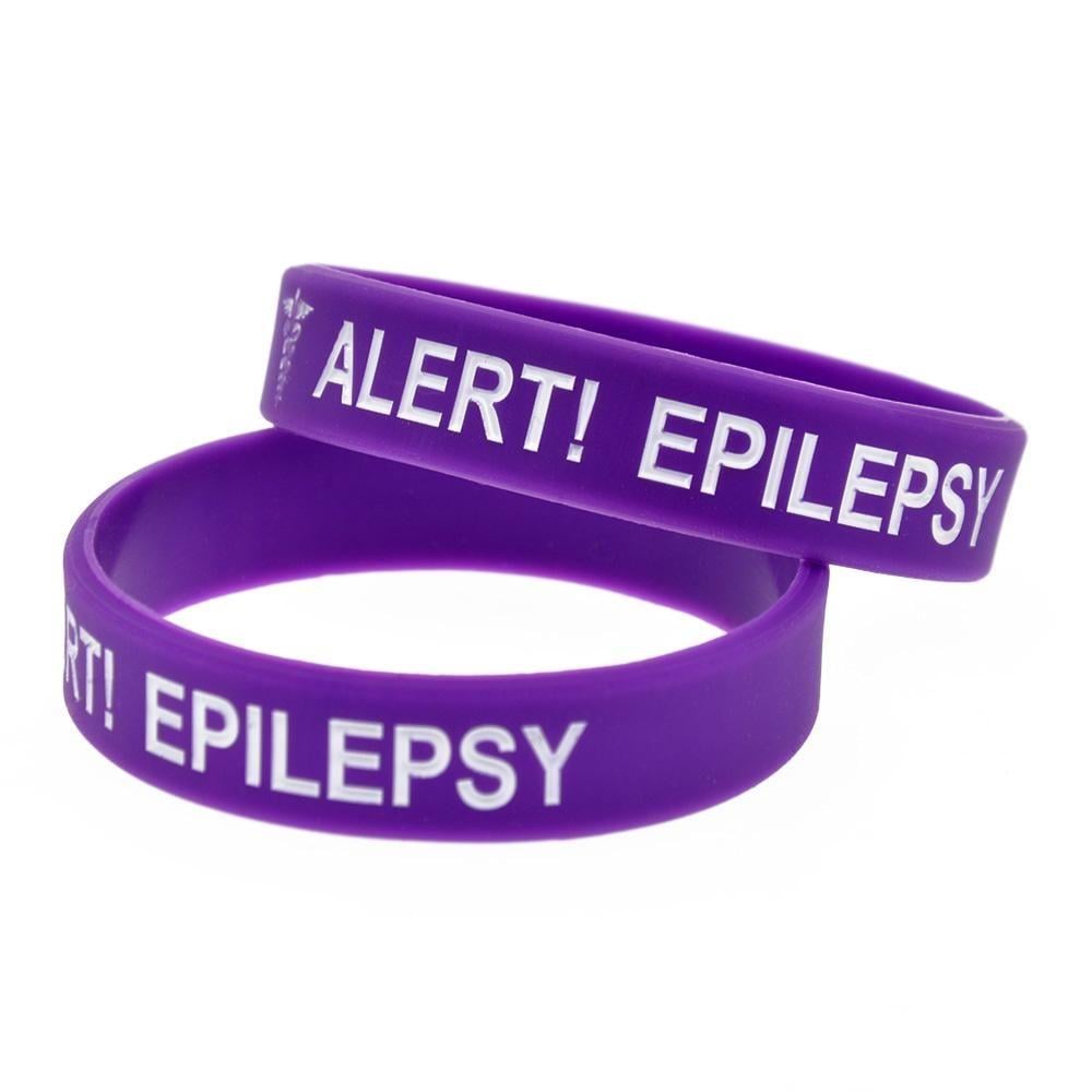 Medical Bracelet Logo - 2019 Wholesale Medical Alert Bracelet Epilepsy In Kid Size Silicone ...