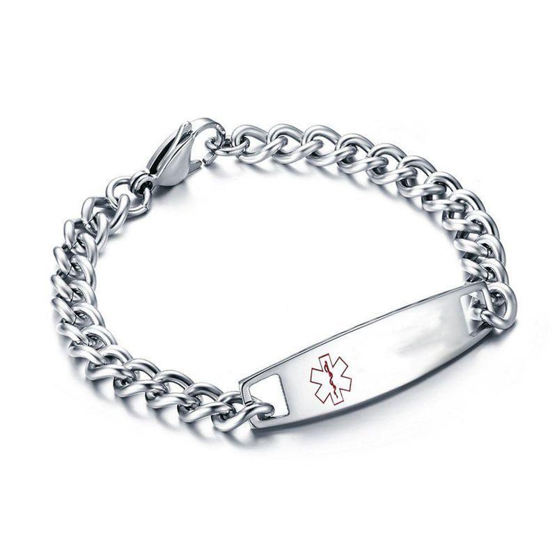 Medical Bracelet Logo - Personalized Medical Titanium Steel Bracelet Medical Logo Bracelet ...