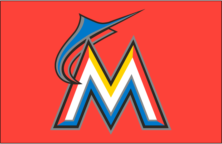Black Orange M Logo - Miami Marlins Cap Logo - National League (NL) - Chris Creamer's ...