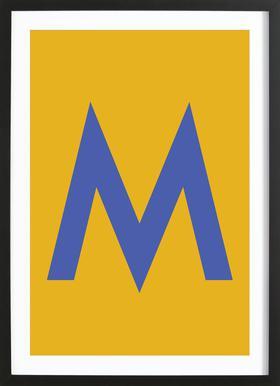 Blue and Yellow M Logo - Yellow Letter M as Poster