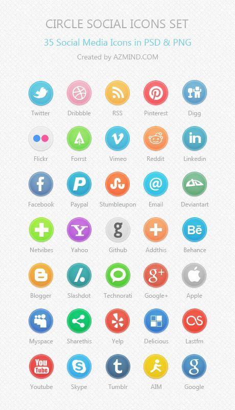 Circle Social Media App Logo - Pin by LinzC Designs on Design Essentials | Pinterest | Social media ...