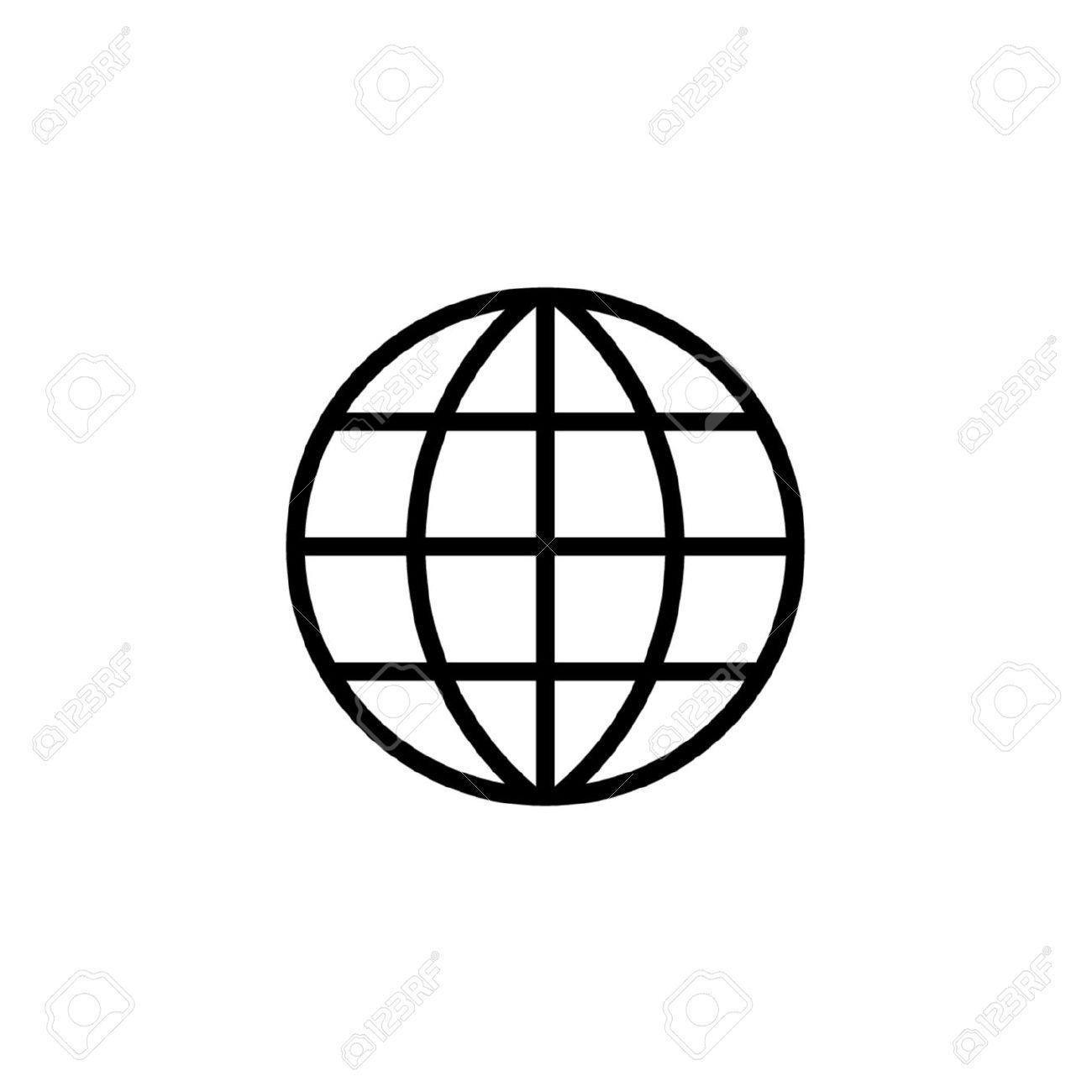 Globe with Lines Logo - Research